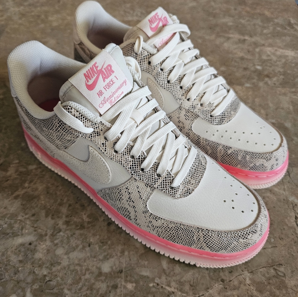 Nike air force 1 low our Force 1 snakeskin shoespink #DV1031-030 women size 10.5 - Picture 2 of 13